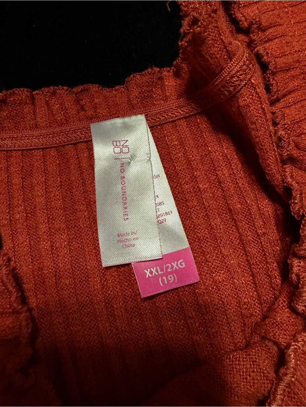 Button-Front Ribbed Knit Dress in Bright Orange - Picture 2 of 2